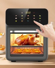 15 Liter Air Fryer Rotisserie Oven, Small Family Size, Powerful 1350W, 2 Rack...
