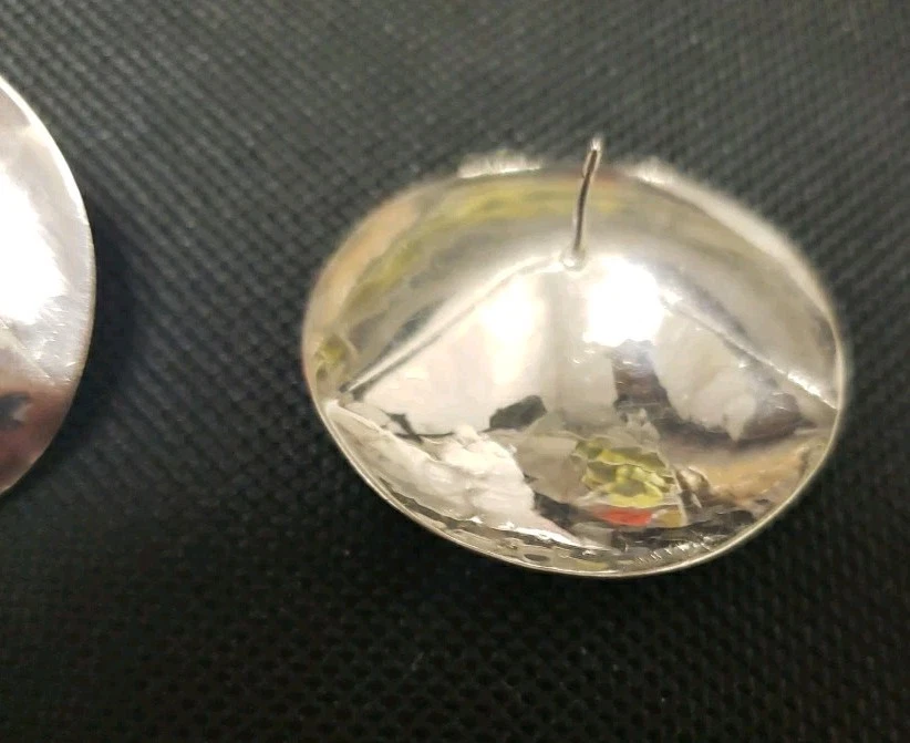 PENDIENTES DISCO PLATA ESTERLINA 👋 MARTILLADOS A MANO 🔨. Foto 2 de 4