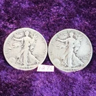 Lot of 2🔥VF-XF 90% Silver🔥 1934 & 1943-S Walking Liberty Half Dollar 1276