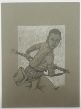 Original Art by Roby Amor - Star Wars Rey Skywalker - Incredible 9 x 12 Pencil | eBay US (Buy It Now)