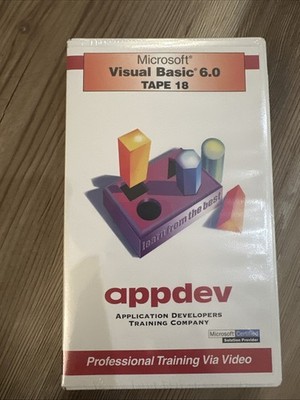 Microsoft Visual Basic 6.0 training VHS tape (Tape 18) from AppDev