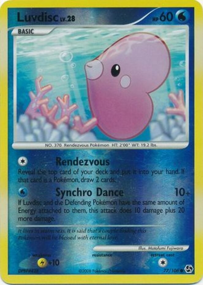 Luvdisc - 77/106 - Common - Reverse Holo x1 Great Encounters Heavily Played