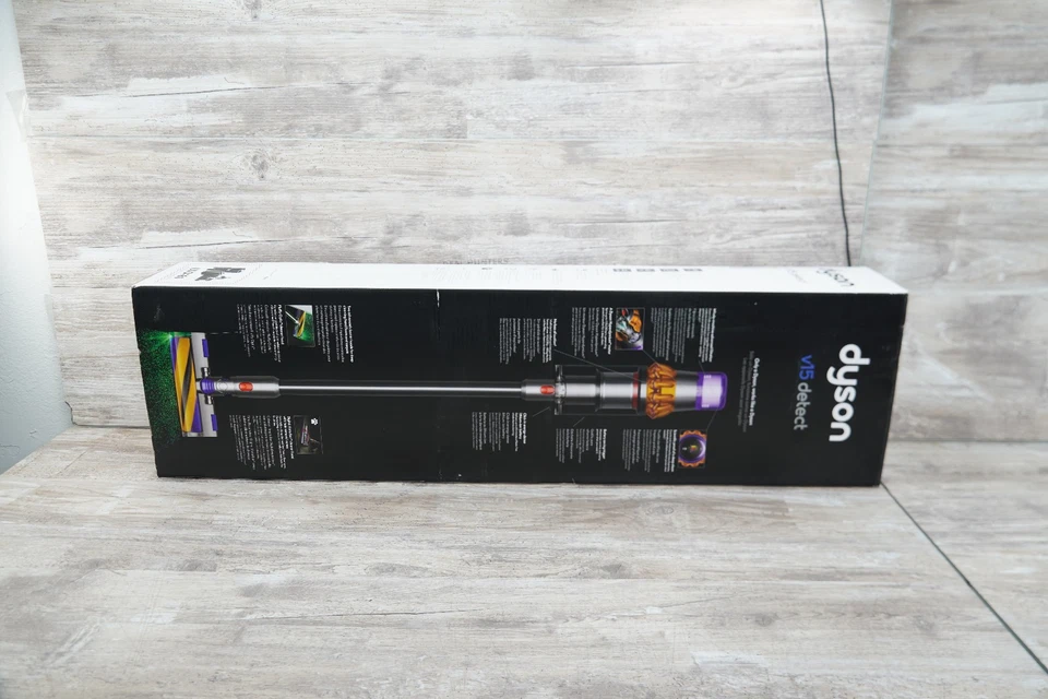 Dyson V15 Detect Cordless Stick Vacuum Cleaner - Yellow/Nickel (447261-01) NEW - Image 3 of 4