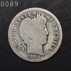 1909-D Barber Dime *Free S/H After 1st Item*