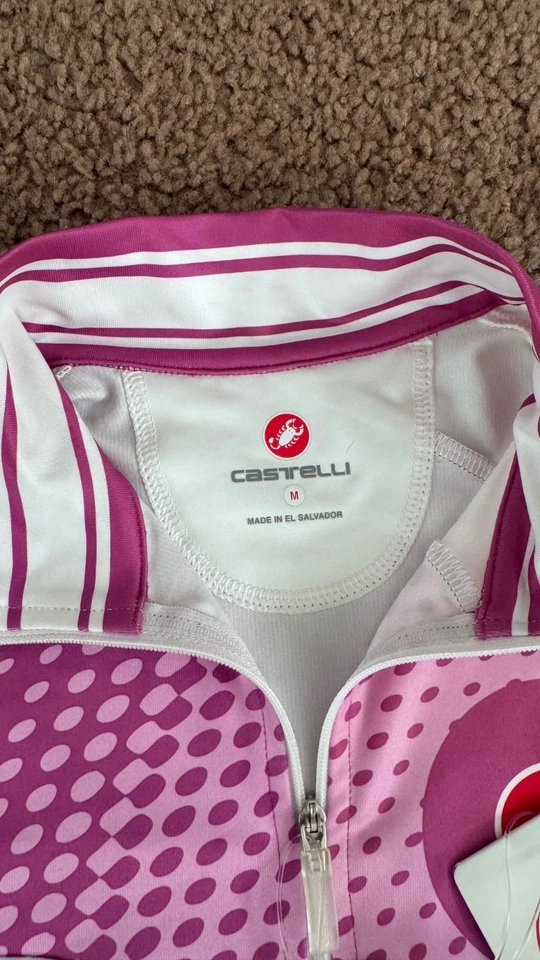 Jersey de ciclismo Castelli para mujer Donna Thermoflex púrpura blanco talla M Foto 3 de 4