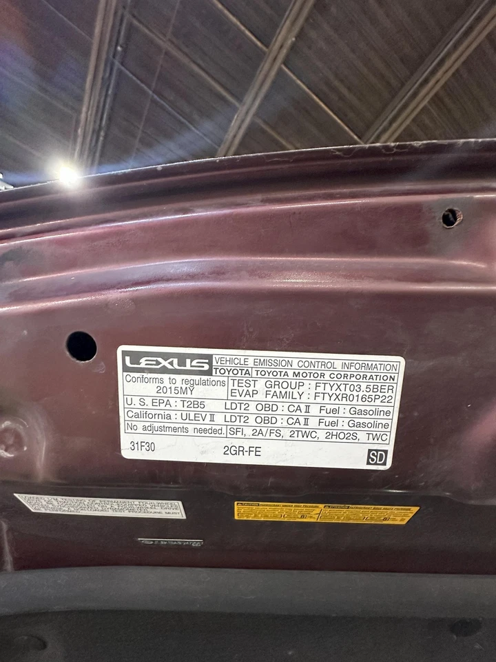 10 11 12 13 14 15 LEXUS RX350 Engine Assembly/motor Foto 2 de 2