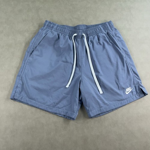 Nike Woven Flow Club Shorts Men’s Medium Blue Solid Mesh Lined Sportswear 6”