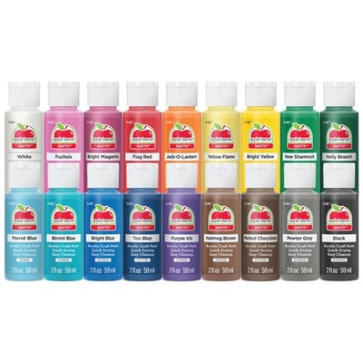 Apple Barrel Acrylic Craft Paint Set, Perfect for Arts  Crafts, 2 fl oz Each,