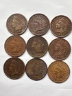 Lot of 9 Indian Pennies Cents-NICE Variety of Dates!