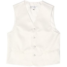 New Boy's Kid's formal Tuxedo Vest Waistcoat only white US size 2-14 wedding