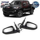 2x Black Powered Heated Mirror w/ Signal Light for Toyota Tacoma 16-21 LH & RH