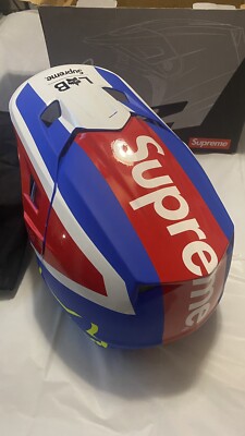 SUPREME FOX V2 RACING HELMET BLUE/MULTI SS18 - NEW W/TAG - Size