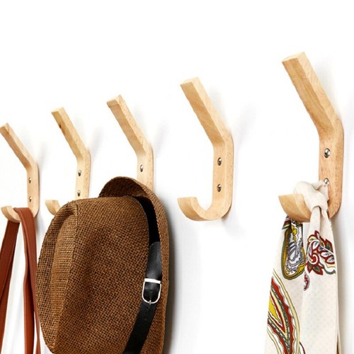 Ganchos de Madera Maciza Ganchos de Madera Creativos en la Pared Ganchos de S3L6 - Imagen 5 de 7