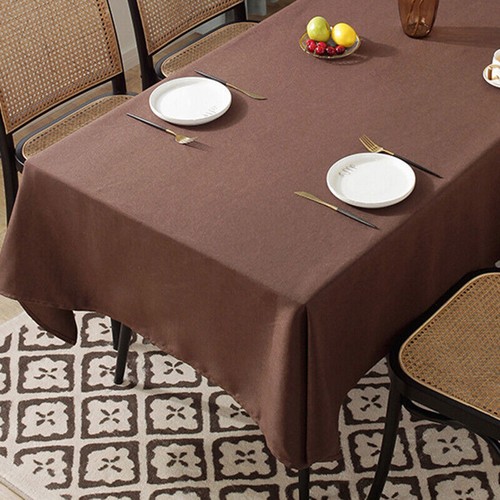 Solid Tablecloth Square Table Cover Protector Banquet Kitchen Dining Decoration- - Bild 15 von 26