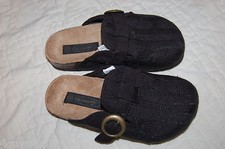 Toddler Girls Shoes CLOG Black CABLE KNIT Preformed Insole BUCKLE DECORATION 13