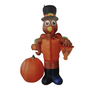 aufblasbarer Truthahn 2 Meter groß Thanksgiving eingebauter Ventilator und Führungsseile USA