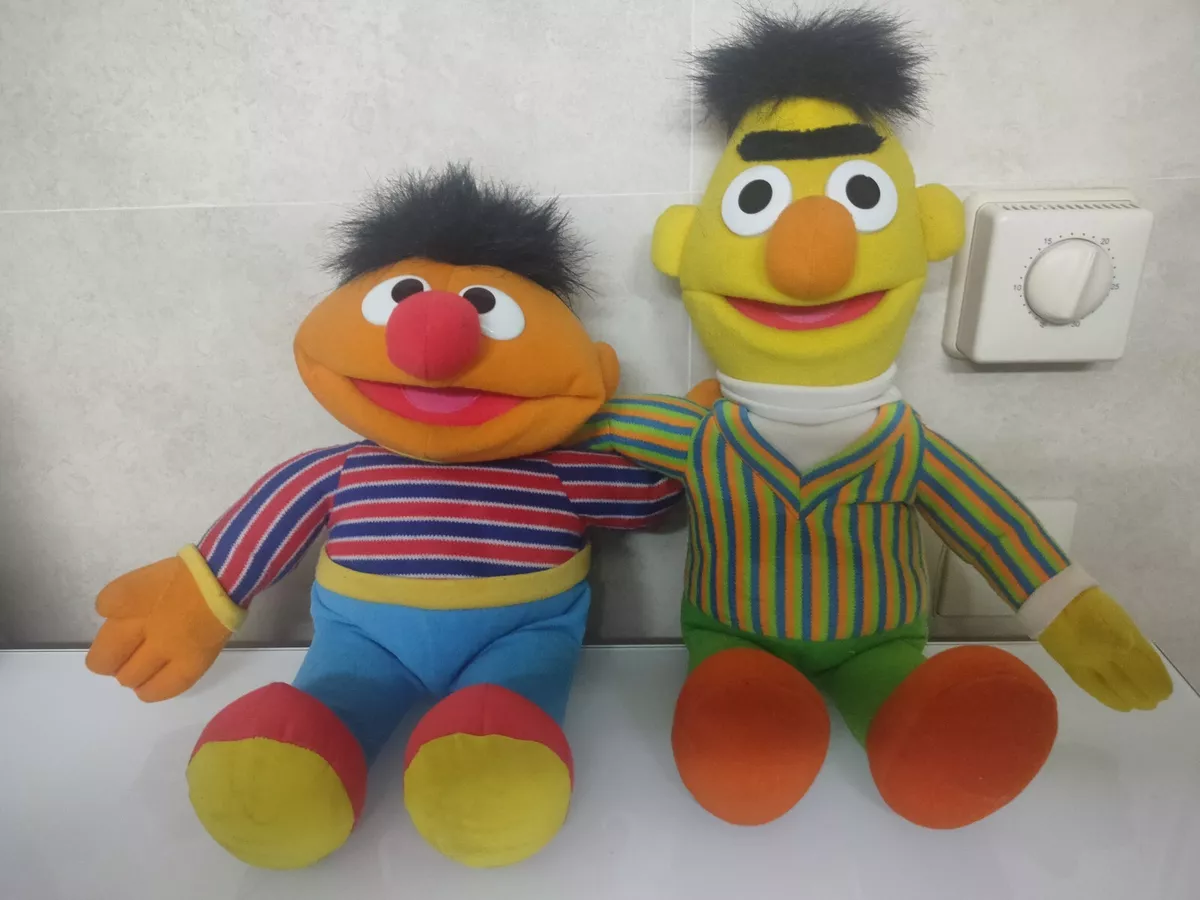 2x MATTEL 2000 SESAME NEIGHBORHOOD EPI BLAS PLUSH 40 30cm
