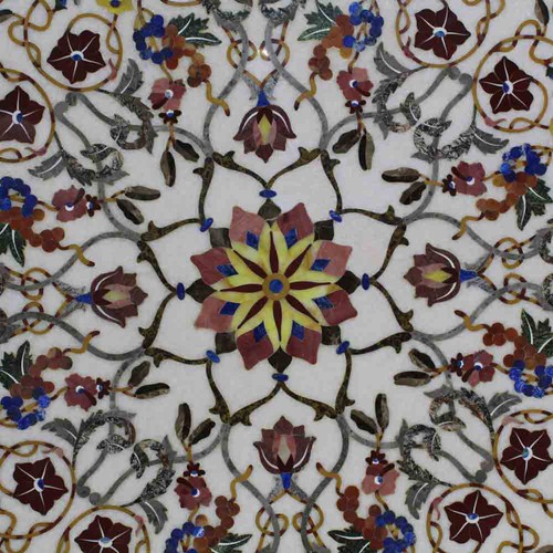 Dining Table Mosaic Pietra Dura Italian Floral Design Roman Medici Console Foyer - Picture 3 of 8