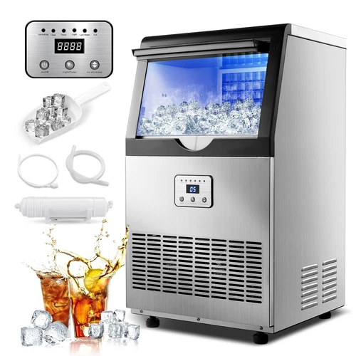 Built-in Commercial Ice Maker Stainless Steel Bar Restaurant Ice Cube Machine