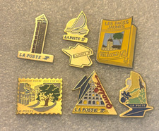 lot x 7 pin's thème la Poste france télécom qualité carte de france timbre pin