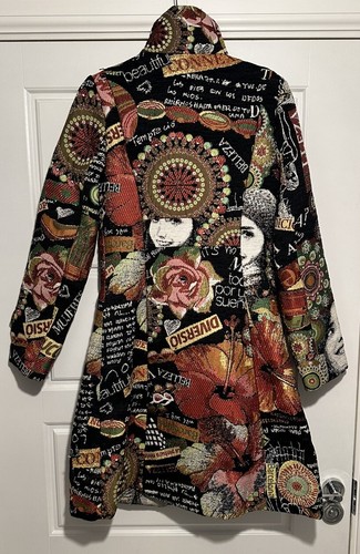 Vintage Desigual Mantel, mehrfarbiger Mantel, Print Trenchcoat, Y2K Coat, Gr. 8 - Bild 8 von 14