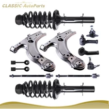 For VOLKSWAGEN GOLF 01 - 06 Complete Struts Control Arms Tie Rods Sway Bar Links