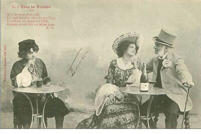 SERIE.5 Cartes.de 1 A 5.VIVE La Russie.anglais Courting A Femme.celle Ci A