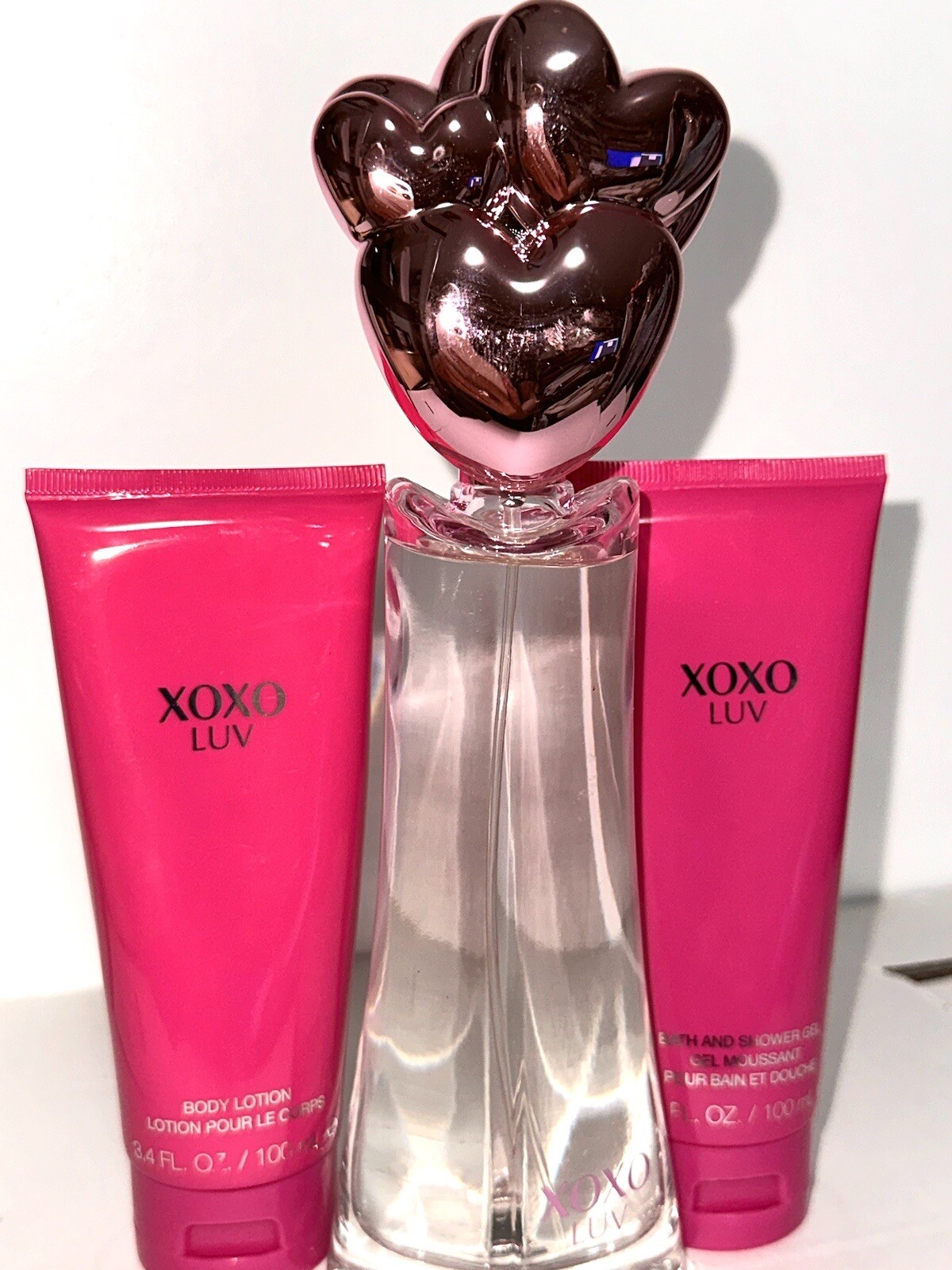 XOXO Luv EDP 3.4 oz for Women & Body Lotion Shower Gel Set