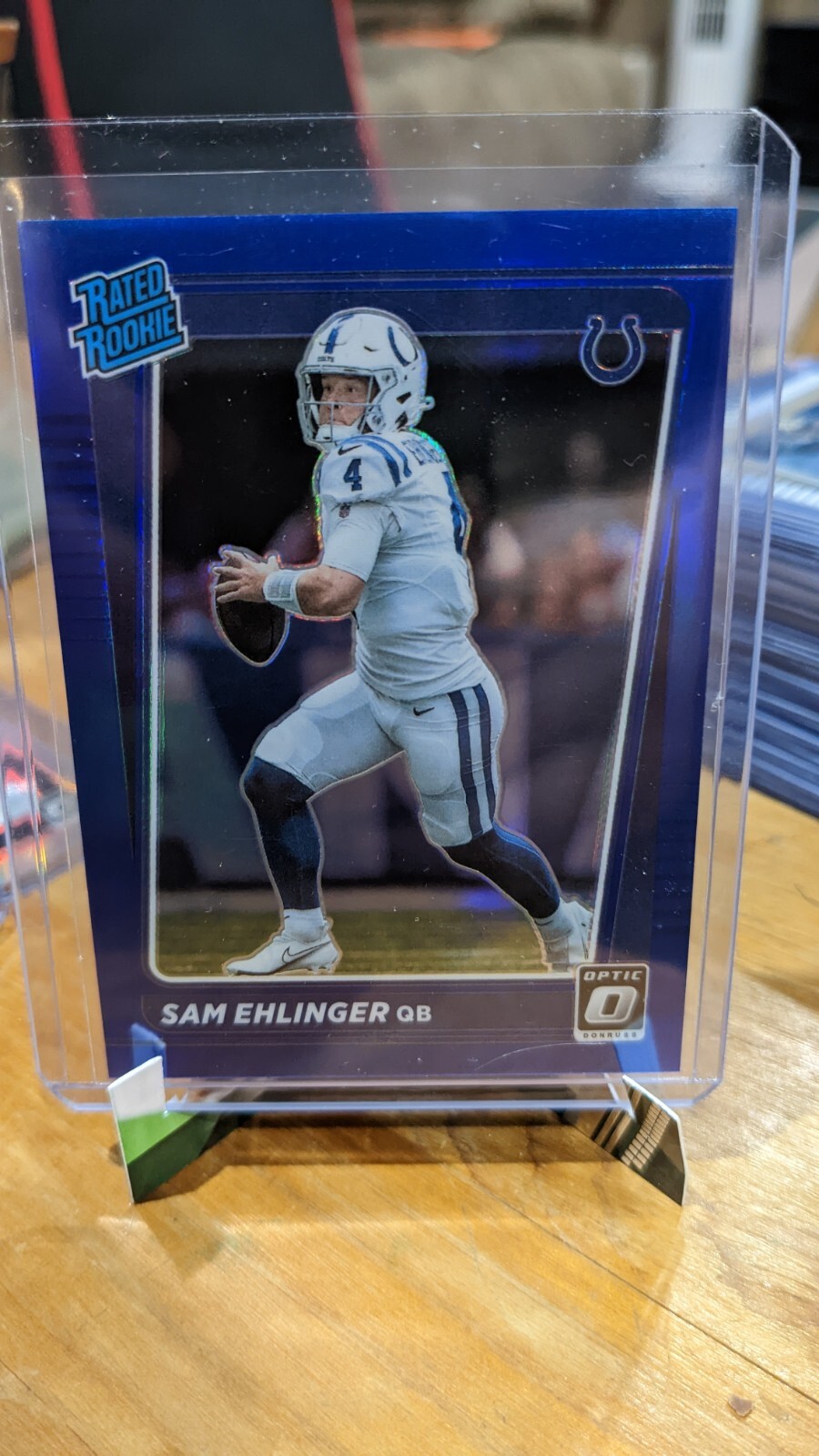 2021 Donruss Optic Blue Sam Ehlinger #246 Rated Rookies 46/179 RC