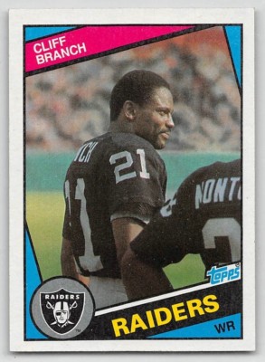 1984  CLIFF BRANCH - Topps Football Card - # 104 - OAKLAND RAIDERS