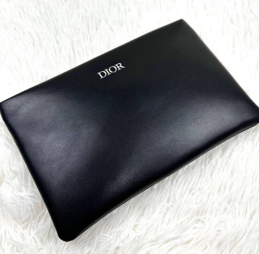 Christian Dior Clutch Pouch leather black bag Houndstooth NIB | eBay