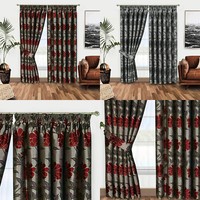 Modern Ready Made Luxury Pencil Pleat Antalya Curtains Fully Lined Top Quality