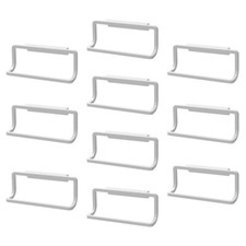 Decorative Kitchen Dish Towel Holder for Cabinet, Pack of 10 White 