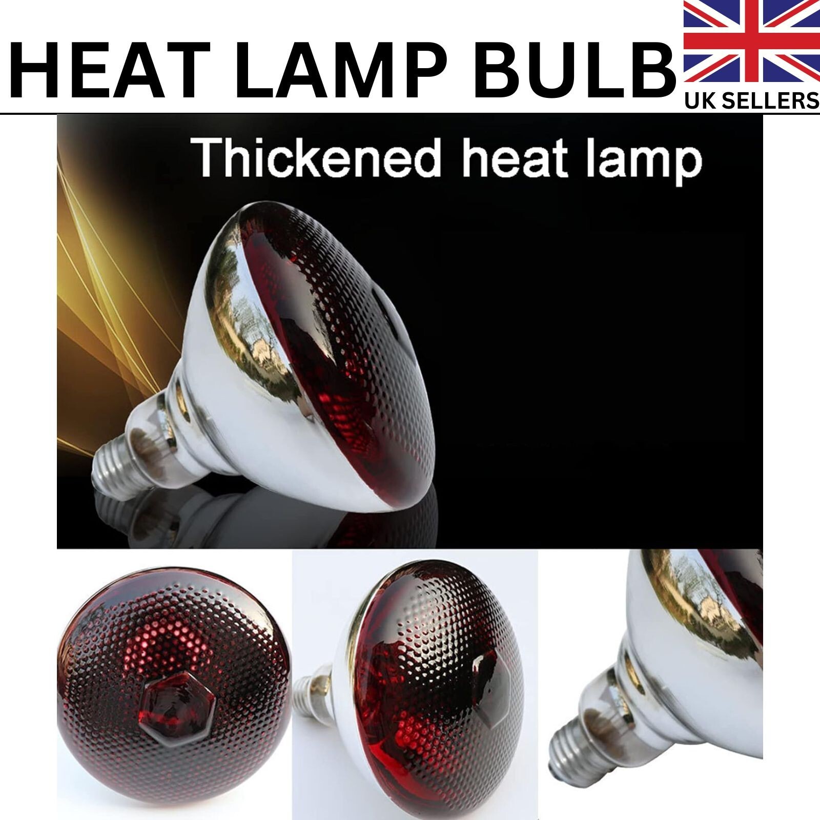 Heat Lamp for Chicks 250W Infrared Bulbs for Puppies Reptiles E27