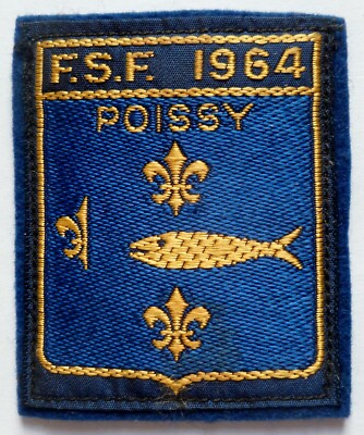 Stoffaufnäher FSF 1964 POISSY Frauensportverband ORIGINAL VINTAGE
