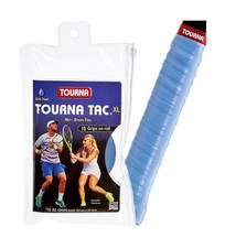 Tourna Tac Tennis Racket Grips Blue XL 10 Pack Tacky Feel Finishing Tape Sport