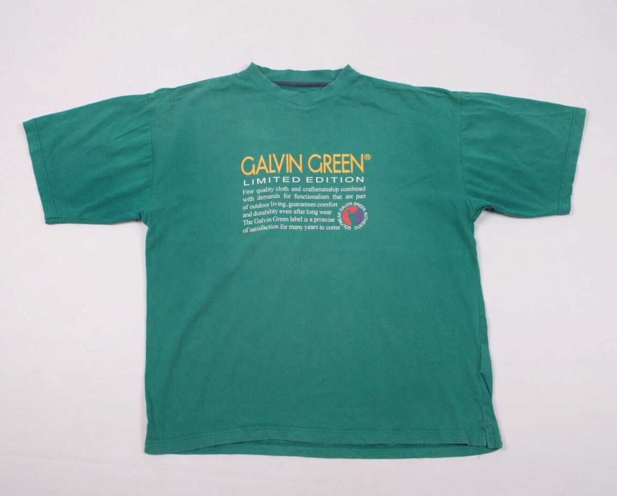 Vintage 90s Galvin Green Golfwear Limited Edition T Shirt Green Size L