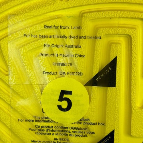 NEW UGG Classic Ultra Mini Suede Boot Canary Yellow Sz 5 NWT Sheepskin SOLD OUT - Picture 15 of 15