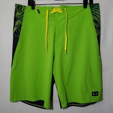 Oakley Boardshorts Men's 34 Swimming Shorts Trunks Green Drawstring