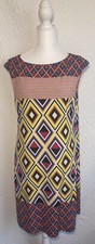 Maggy London MOD print  Sheath Dress Sleeveless Stretch Size 10