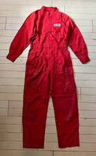 Japanese Vintage Motorcycle Nisseki Garage Mechanic Tsunagi Jumpsuit Red 9 S / M