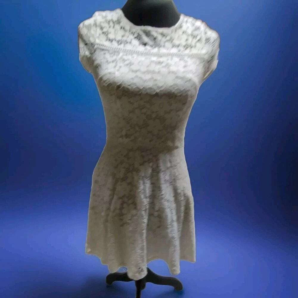 Abercrombie Kids Lace Dress Party Bow Back White Size 11/12