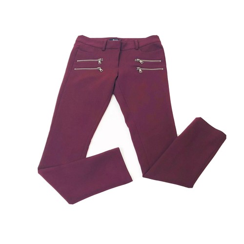 PAIGE Womens Burgundy Double Zipper 