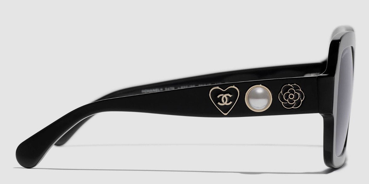 $634 Chanel 5479-A 622/S6 Women's Black Square Gradient Sunglasses