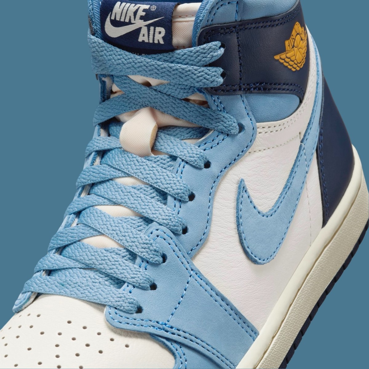 Nike Jordan 1 High OG First in Flight Womens Blue Sports Sneaker