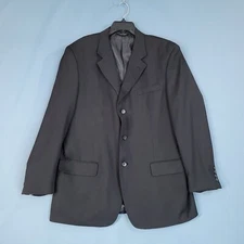 Cianni Cellini Men's 3 Button Sport Coat Blazer Jacket Black Size 42R