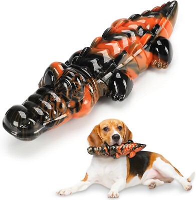 Dog Pet Chew Toys for Aggressive Chewers, Indestructible Tough Durable Alligator