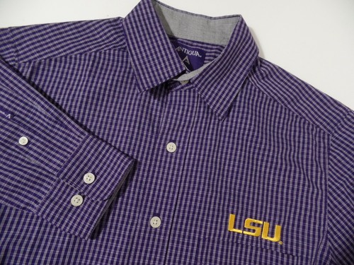 LSU TIGERS Antigua DRESS SHIRT MEN's 