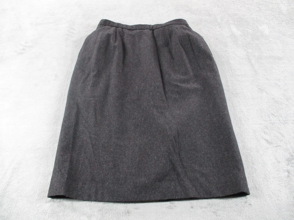 Pendleton Mujer 12 Lana Virgen Negra Falda Lápiz Forrada Hasta la Rodilla Bolsillos Usada en Excelente Condición