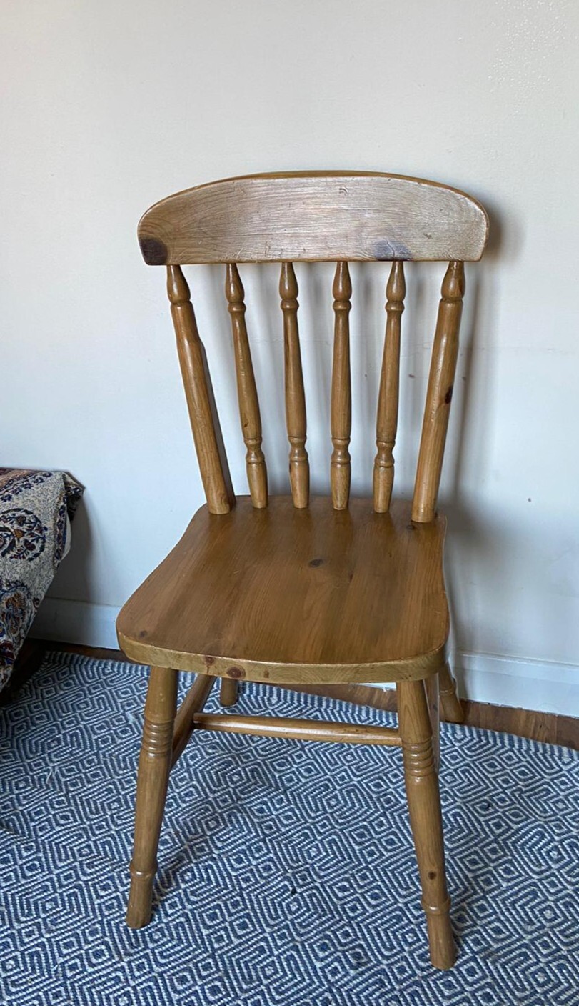 Set Of 4 Wooden Dining Chairs eBay